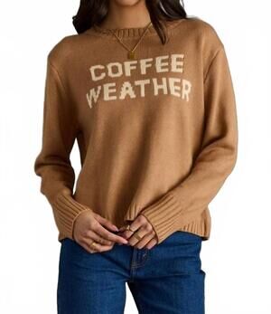 NEW PANACHE coffee weather sweater in light brown